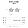 Fashionable and simple star-shaped stud earrings made of copper alloy with micro-inlaid zirconium s925 silver needle, exuding a light luxury and high-end feel. New earrings Specification image